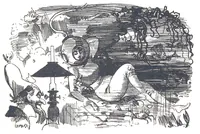 An illustration from Albert Robida - Voyages très extraordinaires de Saturnin Farandoul, 1879 page 090 (1879)