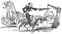 An illustration from Albert Robida - Voyages très extraordinaires de Saturnin Farandoul, 1879 page 102 (1879)