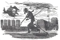 An illustration from Albert Robida - Voyages très extraordinaires de Saturnin Farandoul, 1879 page 386 (1879)