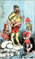 An illustration from Albert Robida - Voyages très extraordinaires de Saturnin Farandoul, 1879 page 144 (1879)