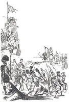 An illustration from Albert Robida - Voyages très extraordinaires de Saturnin Farandoul, 1879 page 158 (1879)