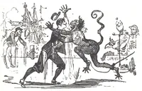 An illustration from Albert Robida - Voyages très extraordinaires de Saturnin Farandoul, 1879 page 166 (1879)
