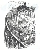An illustration from Albert Robida - Voyages très extraordinaires de Saturnin Farandoul, 1879 page 178 (1879)