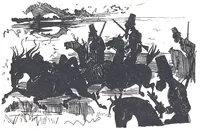 An illustration from Albert Robida - Voyages très extraordinaires de Saturnin Farandoul, 1879 page 186 (1879)
