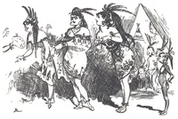 An illustration from Albert Robida - Voyages très extraordinaires de Saturnin Farandoul, 1879 page 198 (1879)