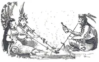 An illustration from Albert Robida - Voyages très extraordinaires de Saturnin Farandoul, 1879 page 330 (1879)