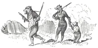 An illustration from Albert Robida - Voyages très extraordinaires de Saturnin Farandoul, 1879 page 210 (1879)