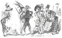 An illustration from Albert Robida - Voyages très extraordinaires de Saturnin Farandoul, 1879 page 214 (1879)