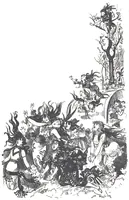 An illustration from Albert Robida - Voyages très extraordinaires de Saturnin Farandoul, 1879 page 232 (1879)