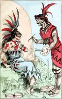 An illustration from Albert Robida - Voyages très extraordinaires de Saturnin Farandoul, 1879 page 208 (1879)