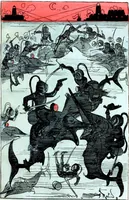 An illustration from Albert Robida - Voyages très extraordinaires de Saturnin Farandoul, 1879 page 288 (1879)