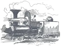 An illustration from Albert Robida - Voyages très extraordinaires de Saturnin Farandoul, 1879 page 300 (1879)