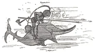 An illustration from Albert Robida - Voyages très extraordinaires de Saturnin Farandoul, 1879 page 199 (1879)