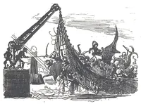 An illustration from Albert Robida - Voyages très extraordinaires de Saturnin Farandoul, 1879 page 298 (1879)