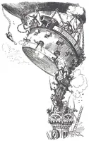 An illustration from Albert Robida - Voyages très extraordinaires de Saturnin Farandoul, 1879 page 088 (1879)
