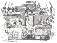 An illustration from Albert Robida - Voyages très extraordinaires de Saturnin Farandoul, 1879 page 026 (1879)