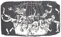 An illustration from Albert Robida - Voyages très extraordinaires de Saturnin Farandoul, 1879 page 314 (1879)
