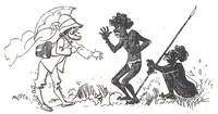 An illustration from Albert Robida - Voyages très extraordinaires de Saturnin Farandoul, 1879 page 330 (1879)
