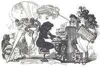 An illustration from Albert Robida - Voyages très extraordinaires de Saturnin Farandoul, 1879 page 348 (1879)