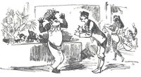 An illustration from Albert Robida - Voyages très extraordinaires de Saturnin Farandoul, 1879 page 358 (1879)