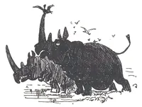 An illustration from Albert Robida - Voyages très extraordinaires de Saturnin Farandoul, 1879 page 378 (1879)