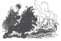 An illustration from Albert Robida - Voyages très extraordinaires de Saturnin Farandoul, 1879 page 382 (1879)