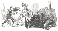 An illustration from Albert Robida - Voyages très extraordinaires de Saturnin Farandoul, 1879 page 386 (1879)
