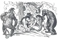 An illustration from Albert Robida - Voyages très extraordinaires de Saturnin Farandoul, 1879 page 388 (1879)