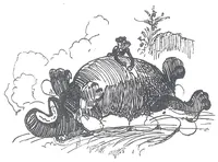 An illustration from Albert Robida - Voyages très extraordinaires de Saturnin Farandoul, 1879 page 364 (1879)