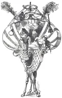 An illustration from Albert Robida - Voyages très extraordinaires de Saturnin Farandoul, 1879 page 440 (1879)