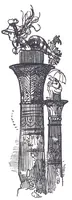 An illustration from Albert Robida - Voyages très extraordinaires de Saturnin Farandoul, 1879 page 446 (1879)