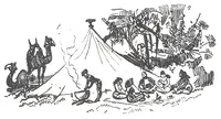 An illustration from Albert Robida - Voyages très extraordinaires de Saturnin Farandoul, 1879 page 450 (1879)