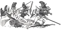 An illustration from Albert Robida - Voyages très extraordinaires de Saturnin Farandoul, 1879 page 452 (1879)