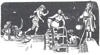An illustration from Albert Robida - Voyages très extraordinaires de Saturnin Farandoul, 1879 page 454 (1879)
