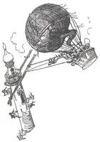 An illustration from Albert Robida - Voyages très extraordinaires de Saturnin Farandoul, 1879 page 470 (1879)