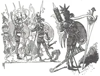 An illustration from Albert Robida - Voyages très extraordinaires de Saturnin Farandoul, 1879 page 472 (1879)