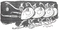 An illustration from Albert Robida - Voyages très extraordinaires de Saturnin Farandoul, 1879 page 478 (1879)