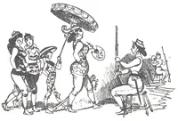 An illustration from Albert Robida - Voyages très extraordinaires de Saturnin Farandoul, 1879 page 034 (1879)