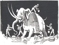 An illustration from Albert Robida - Voyages très extraordinaires de Saturnin Farandoul, 1879 page 808 (1879)
