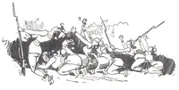 An illustration from Albert Robida - Voyages très extraordinaires de Saturnin Farandoul, 1879 page 510 (1879)