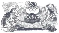 An illustration from Albert Robida - Voyages très extraordinaires de Saturnin Farandoul, 1879 page 526 (1879)