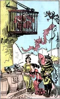 An illustration from Albert Robida - Voyages très extraordinaires de Saturnin Farandoul, 1879 page 640 (1879)