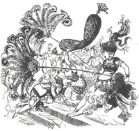 An illustration from Albert Robida - Voyages très extraordinaires de Saturnin Farandoul, 1879 page 540 (1879)