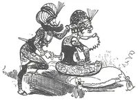 An illustration from Albert Robida - Voyages très extraordinaires de Saturnin Farandoul, 1879 page 550 (1879)