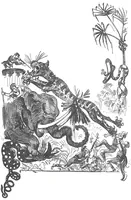 An illustration from Albert Robida - Voyages très extraordinaires de Saturnin Farandoul, 1879 page 552 (1879)
