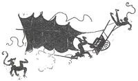 An illustration from Albert Robida - Voyages très extraordinaires de Saturnin Farandoul, 1879 page 556-2 (1879)