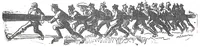 An illustration from Albert Robida - Voyages très extraordinaires de Saturnin Farandoul, 1879 page 566 (1879)