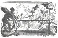 An illustration from Albert Robida - Voyages très extraordinaires de Saturnin Farandoul, 1879 page 634 (1879)