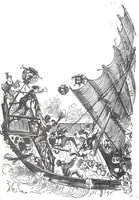 An illustration from Albert Robida - Voyages très extraordinaires de Saturnin Farandoul, 1879 page 584 (1879)
