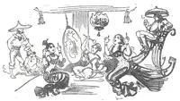 An illustration from Albert Robida - Voyages très extraordinaires de Saturnin Farandoul, 1879 page 624 (1879)